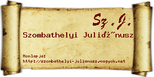 Szombathelyi Juliánusz névjegykártya
